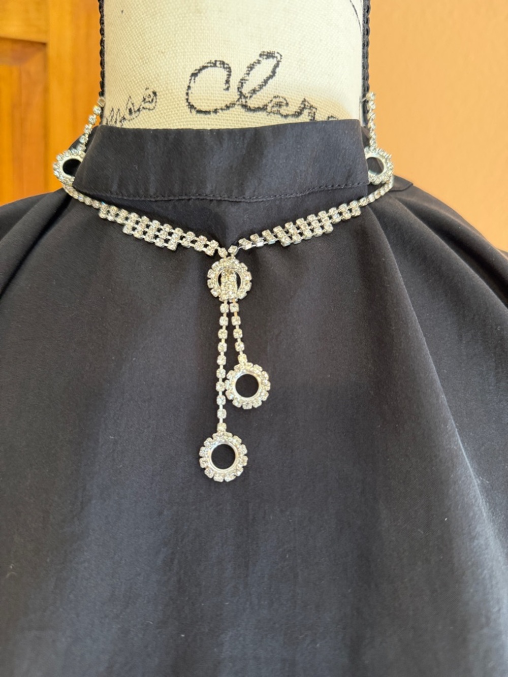 Elegant Silver Crystal Drop Necklace and earrings for Women